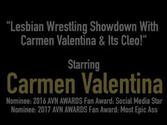 Lesbian Wrestling Showdown With Carmen Valentina & Its Cleo! Thumb