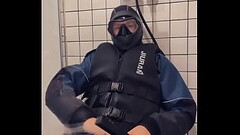 Guy gets his Water-Tight suit filled with Water Thumb