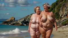 Two fat grannies with big tits Thumb