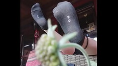 Schwarze Socken auf der Veranda Thumb