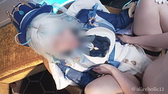 Genshin Impact Furiina cosplaying multiple orgasm hentai video Thumb