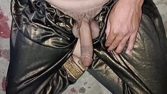 Pakistani bisexual gay boy masturbation with shining silk fabric Thumb