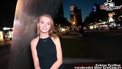 S&uuml_&szlig_e deutsche blonde Teen mit kleinen Titten beim echten Sextreffen Thumb