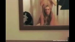 Fucking Amateur Blondie In The Mirror Just To Feel Thumb