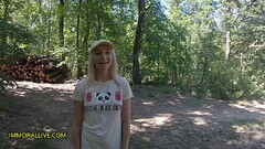 &amp_ His Boy Tag Team Girl Lost in Woods! &ndash_ Marilyn Sugar &ndash_ Crazy Squirting, Rimming, Two Creampies - Part 1 of 2 Thumb