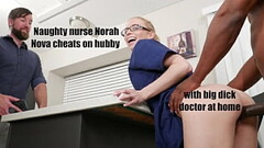 Naughty Nurse Nora Nova cheats on hubby with big dick doctor at home Thumb