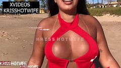 Kriss Hotwife Novinha de Salvador e Corno Filmando Na Praia Thumb